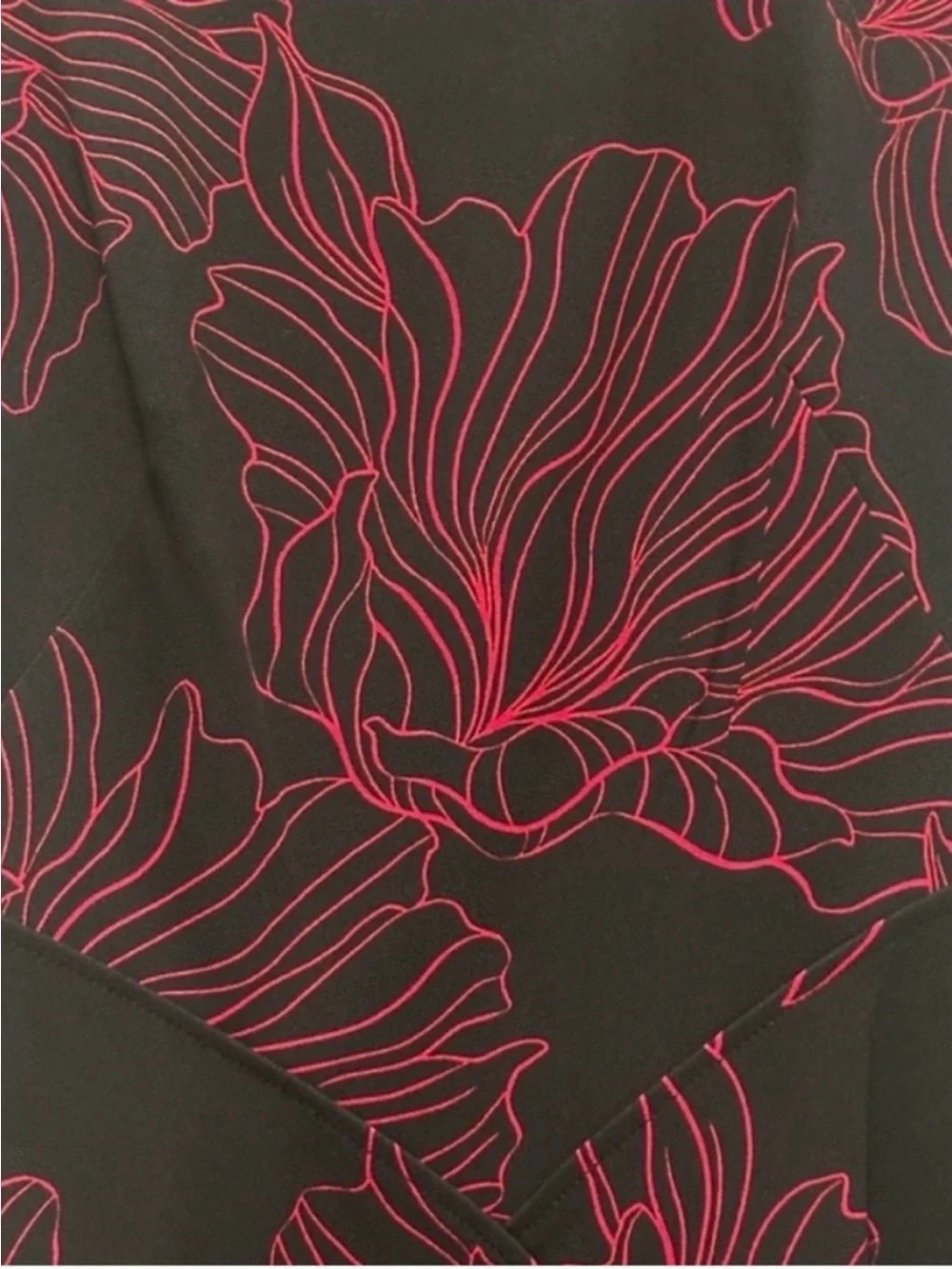 ❤️ NWT! Red and Black CALVIN KLEIN Floral Sleeveless Dress - Size 8